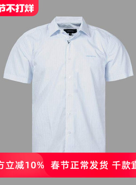 【新品】LONDON FOG/伦敦雾男装夏休闲衬衣棉制短袖衬衫LS13WH105