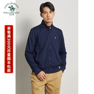 长袖 圣大保罗男装 休闲针织上衣中年款 新款 T恤PS19KJ105M 立领开衫