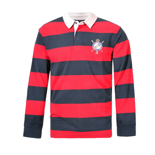 圣大保罗专柜品质男装秋冬款梭织布领横纹大码长袖T恤衫PW13KT110