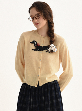 DIGBUTY全羊毛'毛衣内搭可外穿女开衫巨好看高级感圆领春季新款软