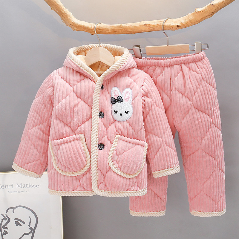 女童睡衣珊瑚绒冬季加绒加厚