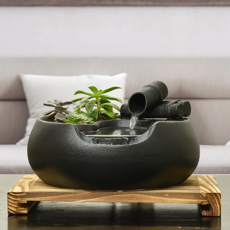 室内办公景观循环流水生财转运球