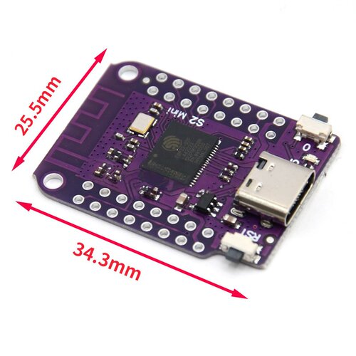 S2 Mini V1.0.0 ESP32-S2 4MB FLASH 2MB PSRAM WIFI开发板