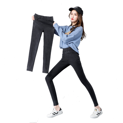 薄款外穿紧身显瘦九分小黑裤