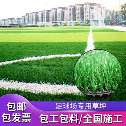 足球场人造草坪塑料假绿草皮户外人工草坪仿真草坪地毯幼儿园地垫