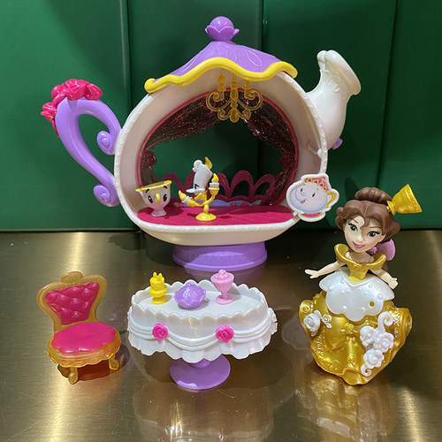 迪士尼美女野兽贝尔公主茶壶