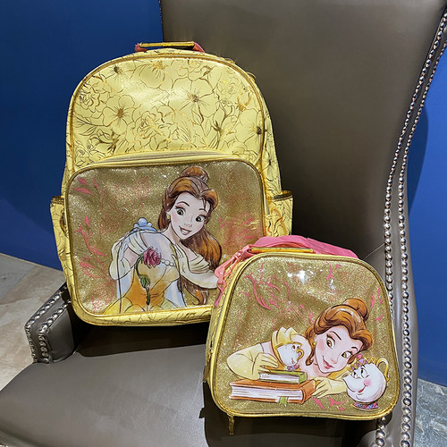 迪士尼美女与野兽贝尔公主书包