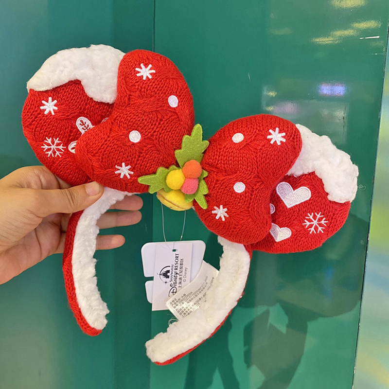 上海现货圣诞元旦红色针织发箍发卡