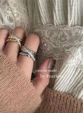 闪钻戒指锆石博主同款女