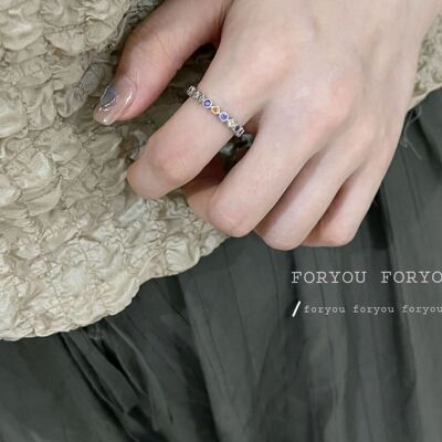 开口戒指锆石轻奢独特女