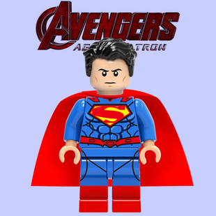 正义联盟超级英雄超人Super man 人偶儿童拼装积木人仔玩具667