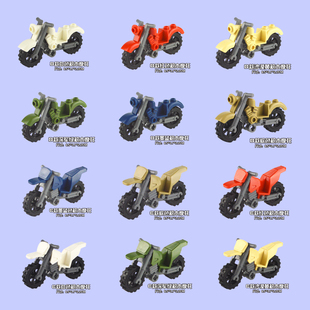 人仔拼装 积木MOC两轮摩托车越野车赛车哈雷玩具配件50860