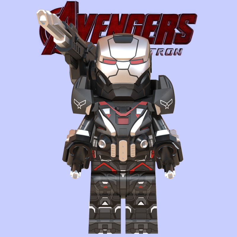 复仇者联盟4积木人仔拼装玩具WM723钢铁侠战争机器第三方机甲盔甲