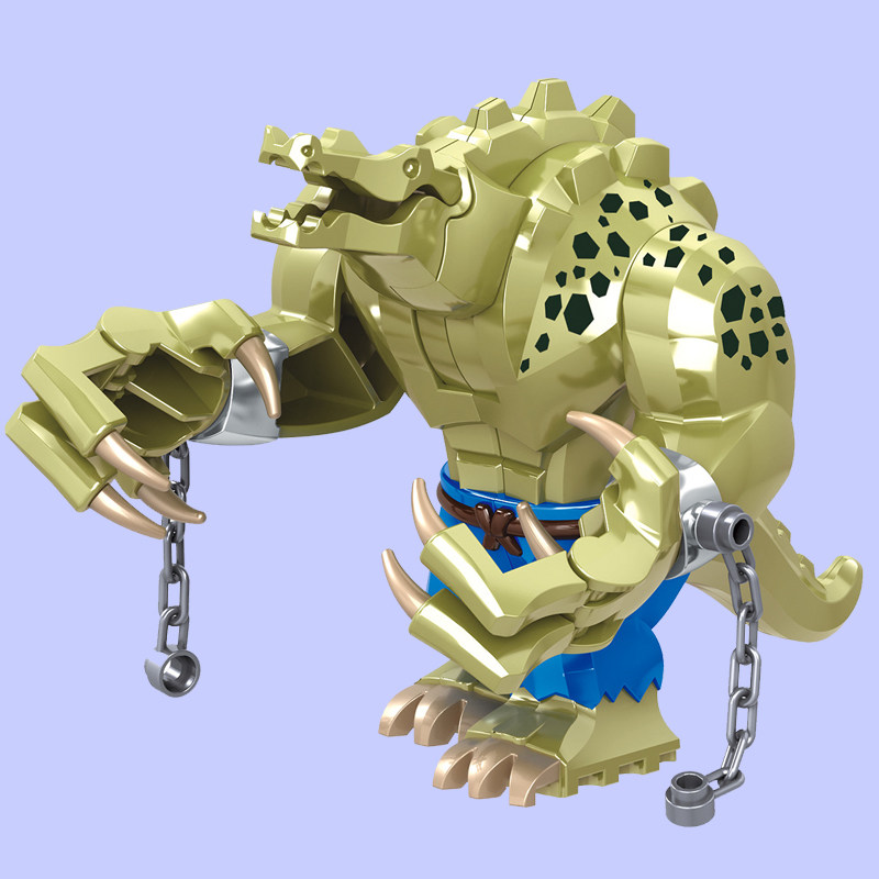 dc超级英雄正义联盟大人仔sh321鳄鱼人积木拼装玩具兼容乐高70907