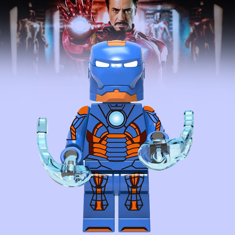 欣宏兼容乐高复仇者联盟4钢铁侠3迪斯科马克人仔1243mk27积木玩具