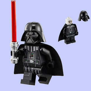 星球大战人仔sw636黑武士达斯维达披风光剑75093积木玩具PG633