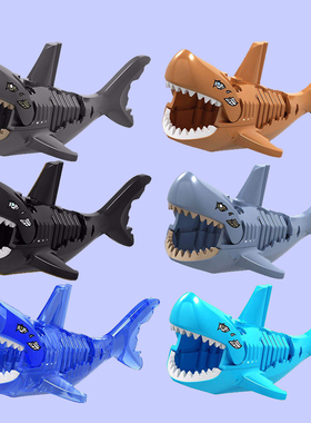 动物71042 加勒比海盗5 僵尸鲨鱼大白鲨可吞人仔拼装积木