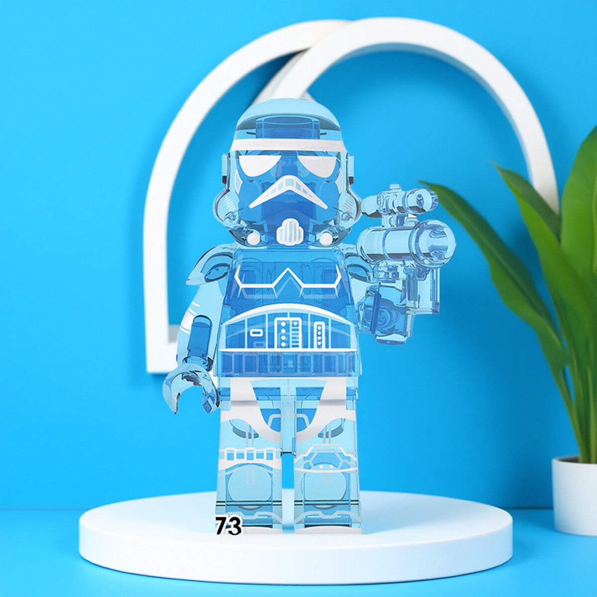 星球大战人仔XP273全息透明暴风兵第三方拼装公仔积木玩具