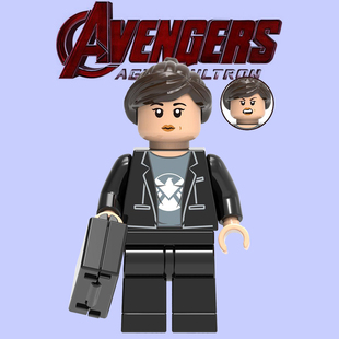 蜘蛛侠英雄远征1330希尔特工神盾局特工第三方拼装积木人仔玩具