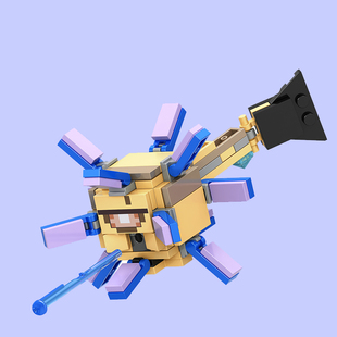 21136我的世界海洋纪念碑 B042远古守卫者拼装儿童人仔积木玩具