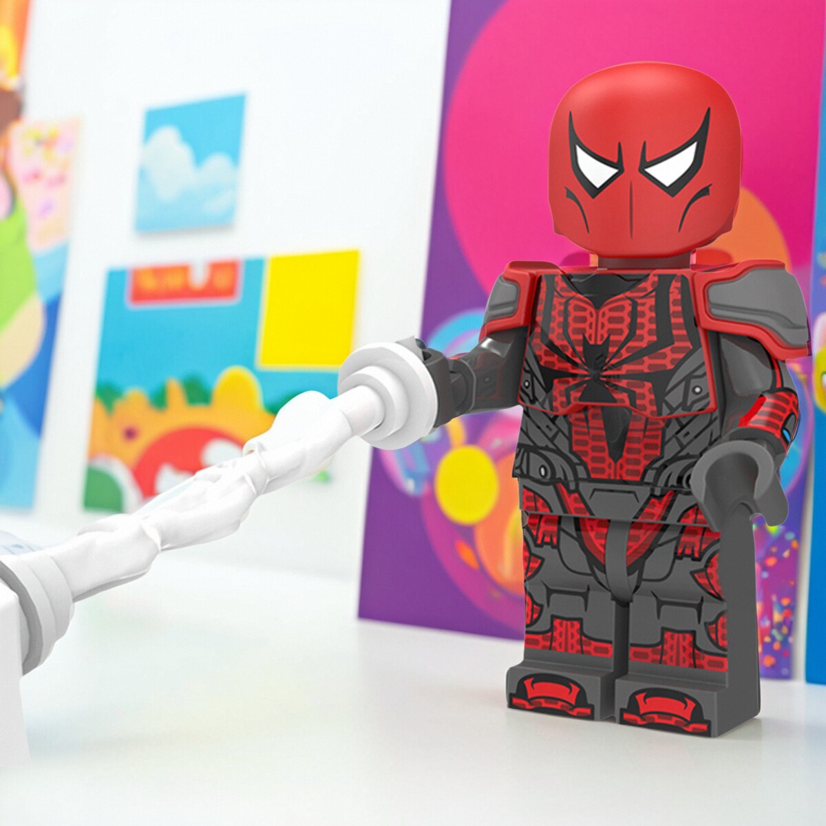 复仇者联盟XP205蜘蛛侠蜘蛛战衣彼得帕克第三方拼装积木人仔玩具