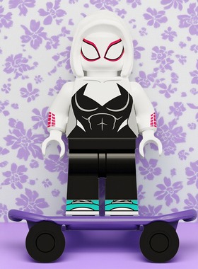 纵横宇宙XP529女蜘蛛侠格温第三方男孩儿童拼装人仔积木玩具