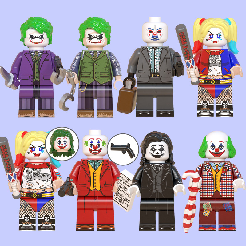 兼容乐高拼装人仔哈莉奎茵小丑女男女孩积木益智儿童玩具wm6080