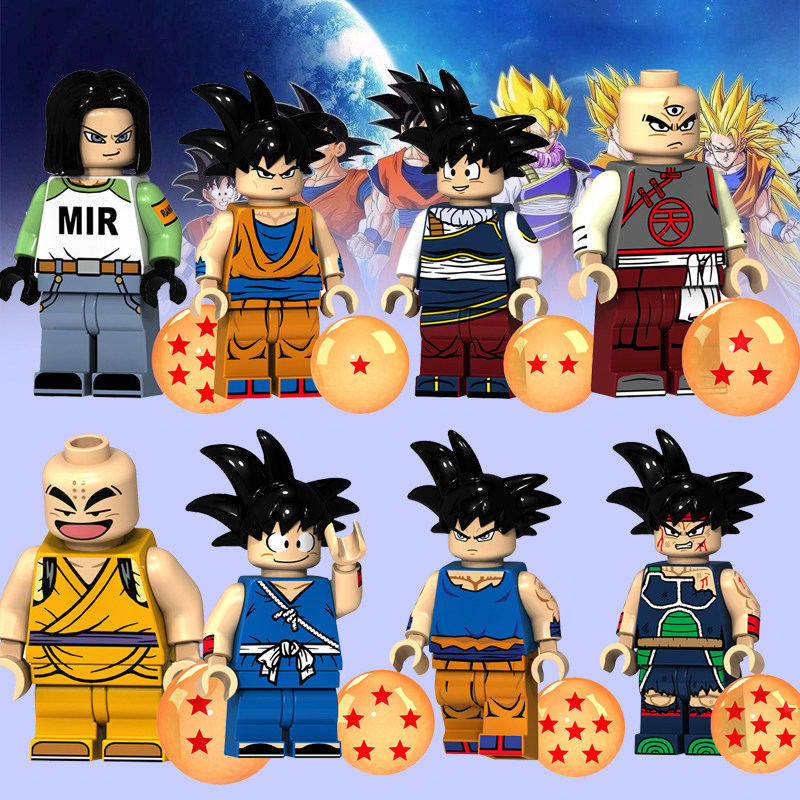 兼容乐高七龙珠超级赛亚人孙悟空第三方男孩拼装积木人仔模型摆件