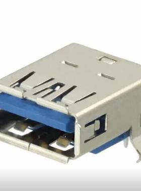 FCI 10117835-001LF USB3.0AF 蓝色胶芯  9位直角90度 卷边