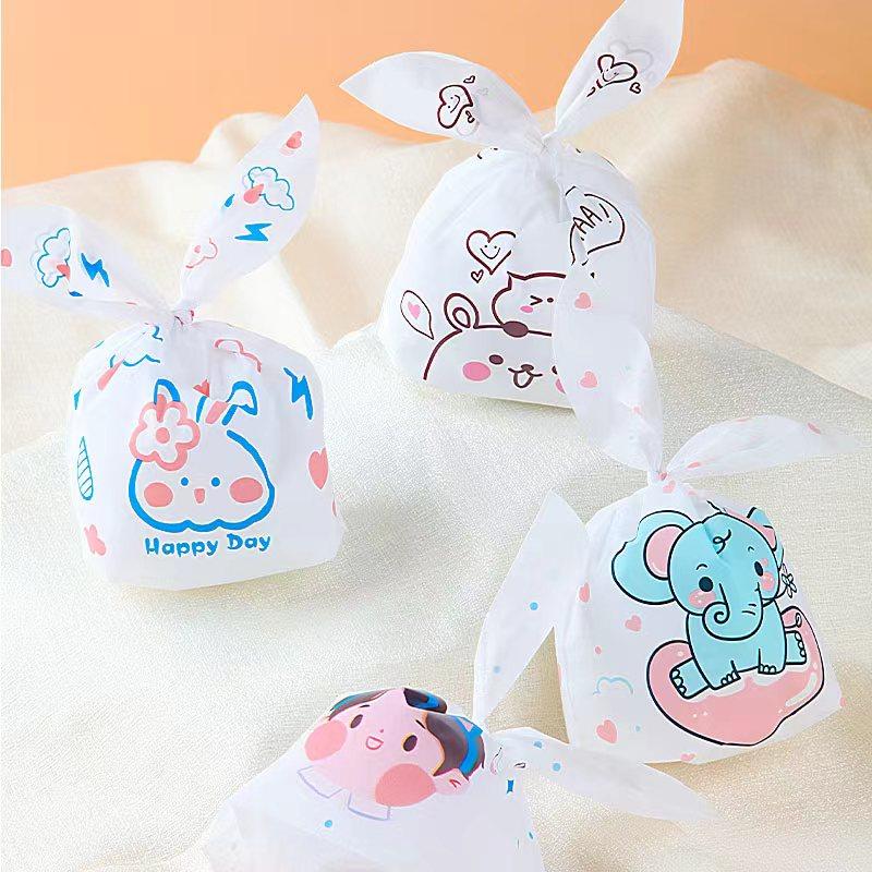 2026新年兔耳朵袋子马年曲奇糖果饼干食品幼儿园礼品派对小包装袋