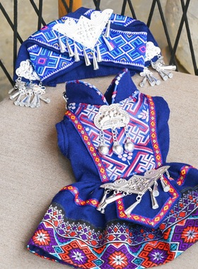 25新款狗狗衣服猫咪衣服宠物衣服民族苗族壮族服饰猫咪帽子民族风