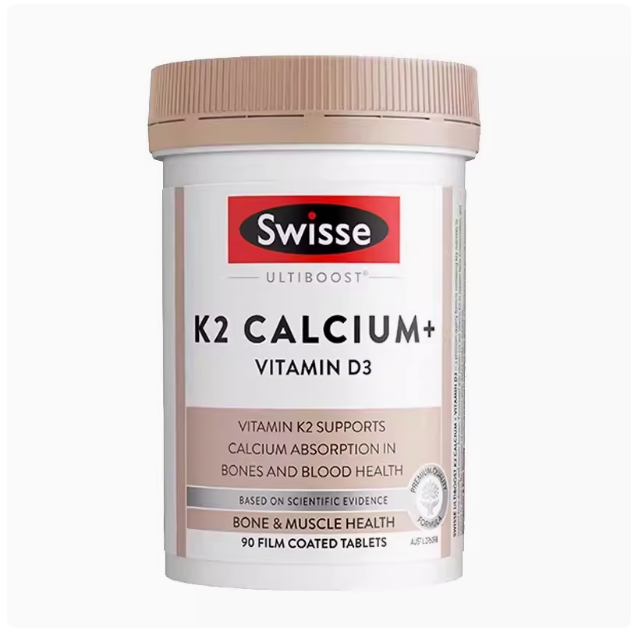 澳洲Swisse斯维诗K2钙片90粒中老年柠檬酸钙维生素D3骨骼健康补钙
