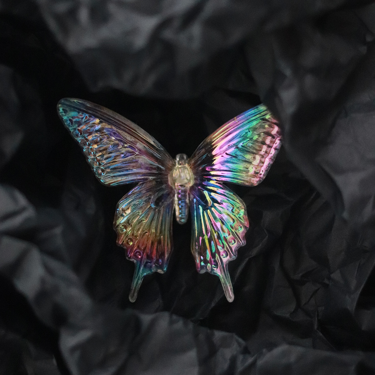 原创夸张幻彩大蝴蝶戒指