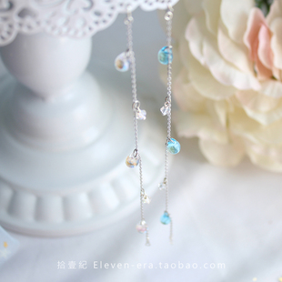 拾壹纪手工「微光」原创925纯银 琉璃水滴珍珠人鱼眼泪纤细款手链