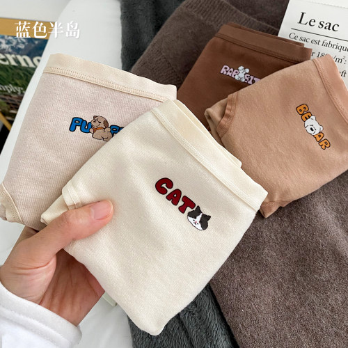 【德绒磨毛】少女卡通三角裤