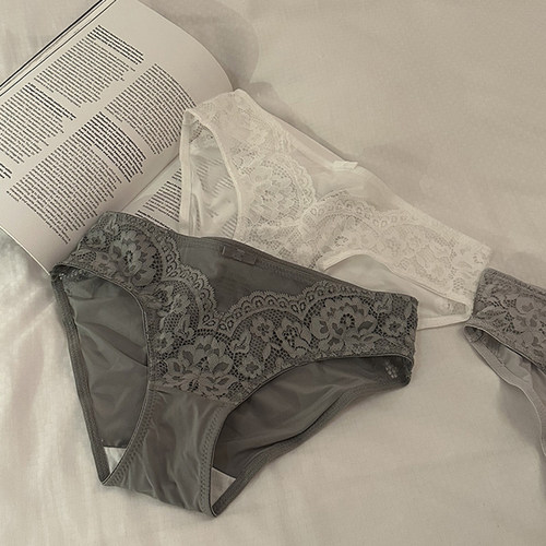 蓝色半岛性感蕾丝低腰内裤新款