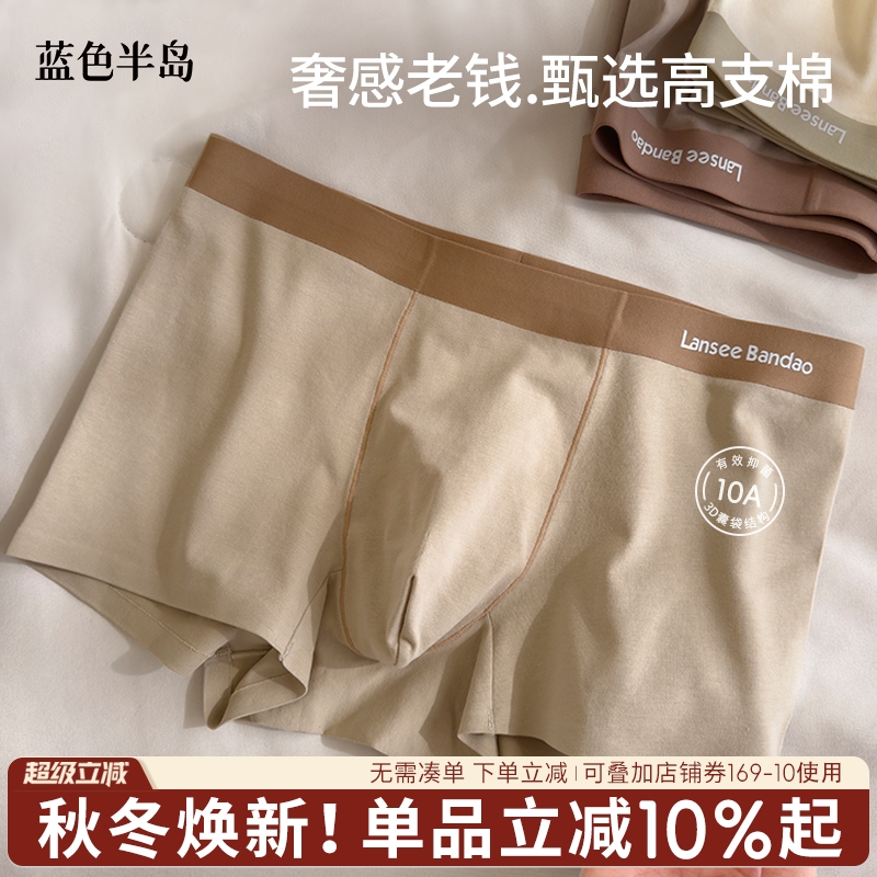 甄选高支棉10A抑菌男士纯棉内裤
