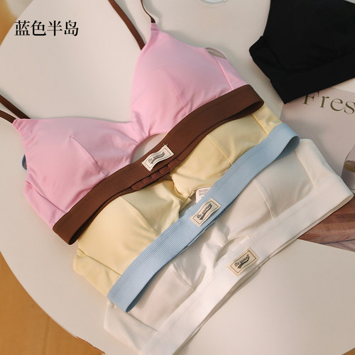蓝色半岛内衣女2026新款夏季透气