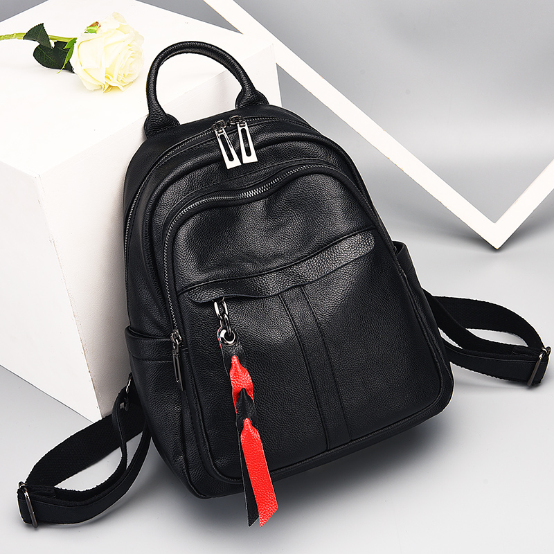 Backpack Women 2021 new pattern All-match fashion lady knapsack genuine leather Soft leather Korean Edition Chaopai travel knapsack Small bagin the Leather/Lady bags/Men's bag, Backpack  category - from Buy2taobao.com to provide professional Taobao agent buy service