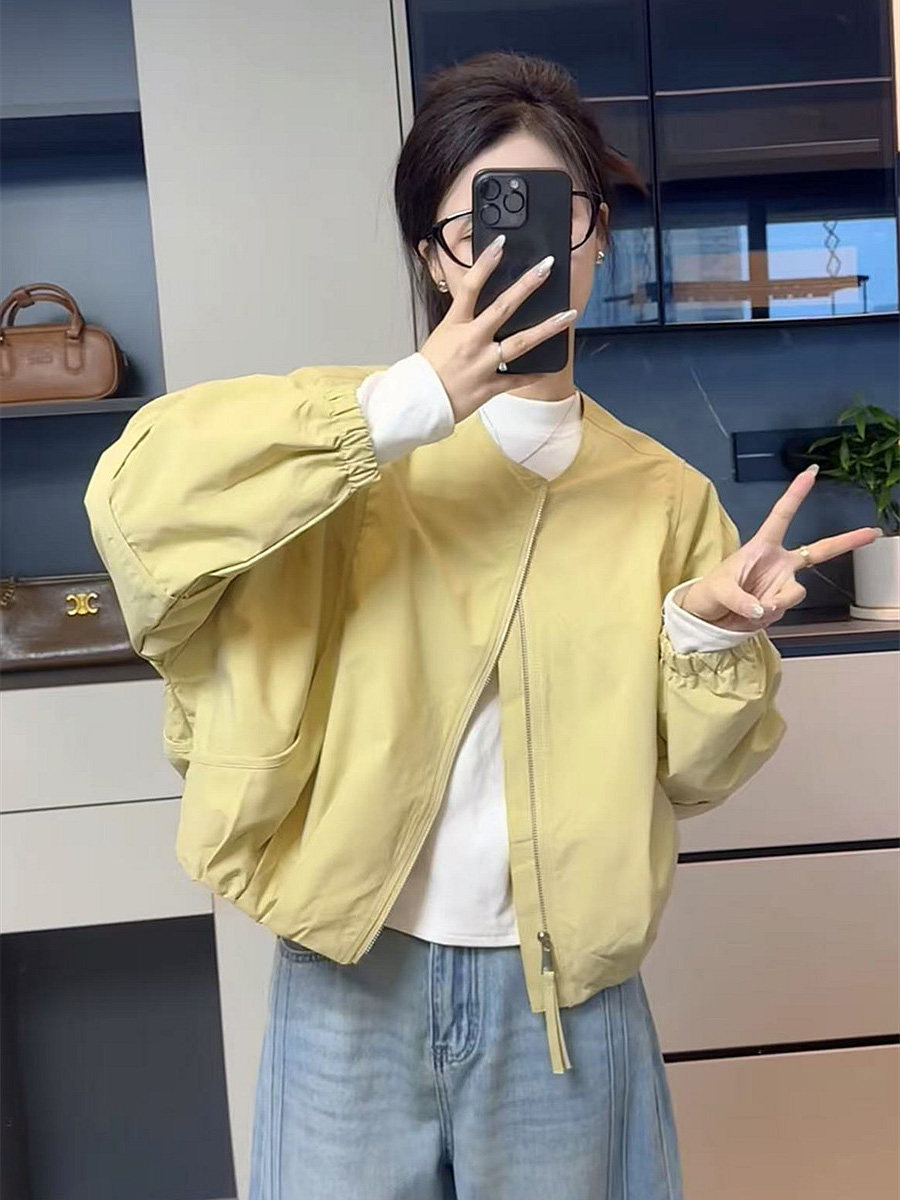 棒球服外套女春秋2025新款高级设计感宽松小个子休闲夹克开衫上衣