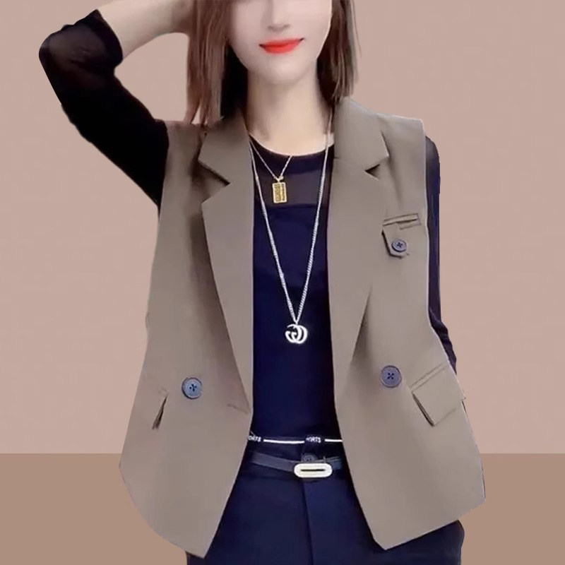 西装马甲女士春秋外穿2025新款高级感小个子坎肩马夹背心外套上衣