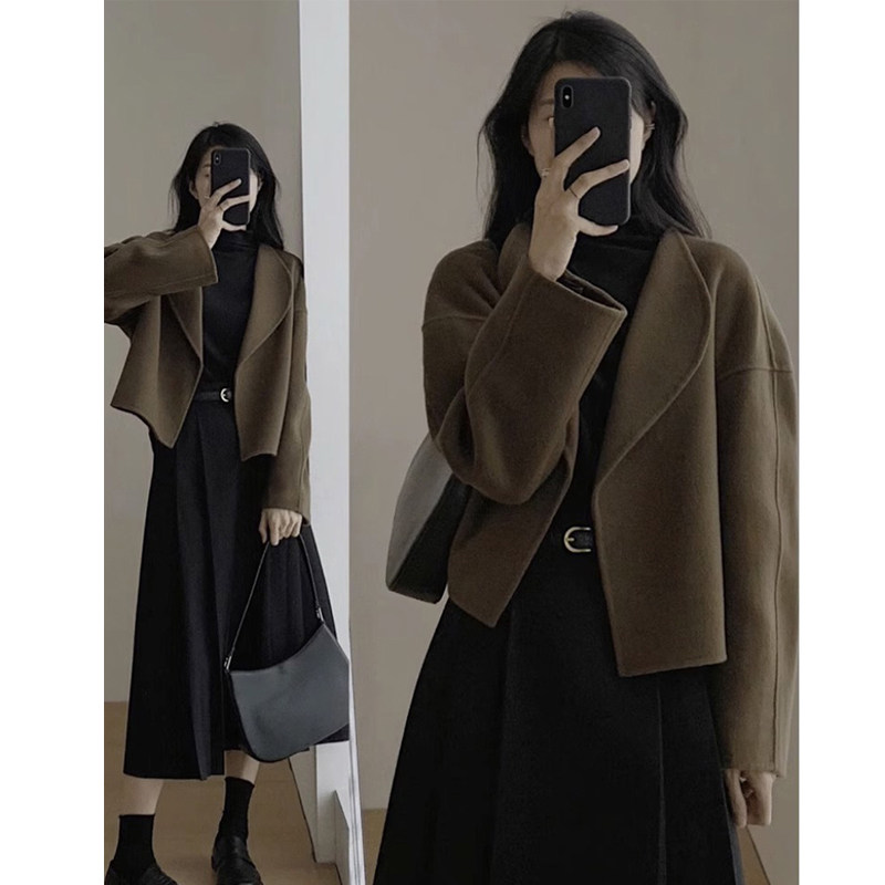 套装女秋冬季2025新款高级感毛呢西装外套半身裙子休闲时尚两件套,女装/女士精品,时尚套装,淘宝优惠券,粉丝福利购,淘宝优惠卷