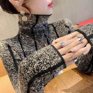 高领打底衫女秋冬季2025新款内搭时尚洋气时髦修身毛衣针织衫上衣