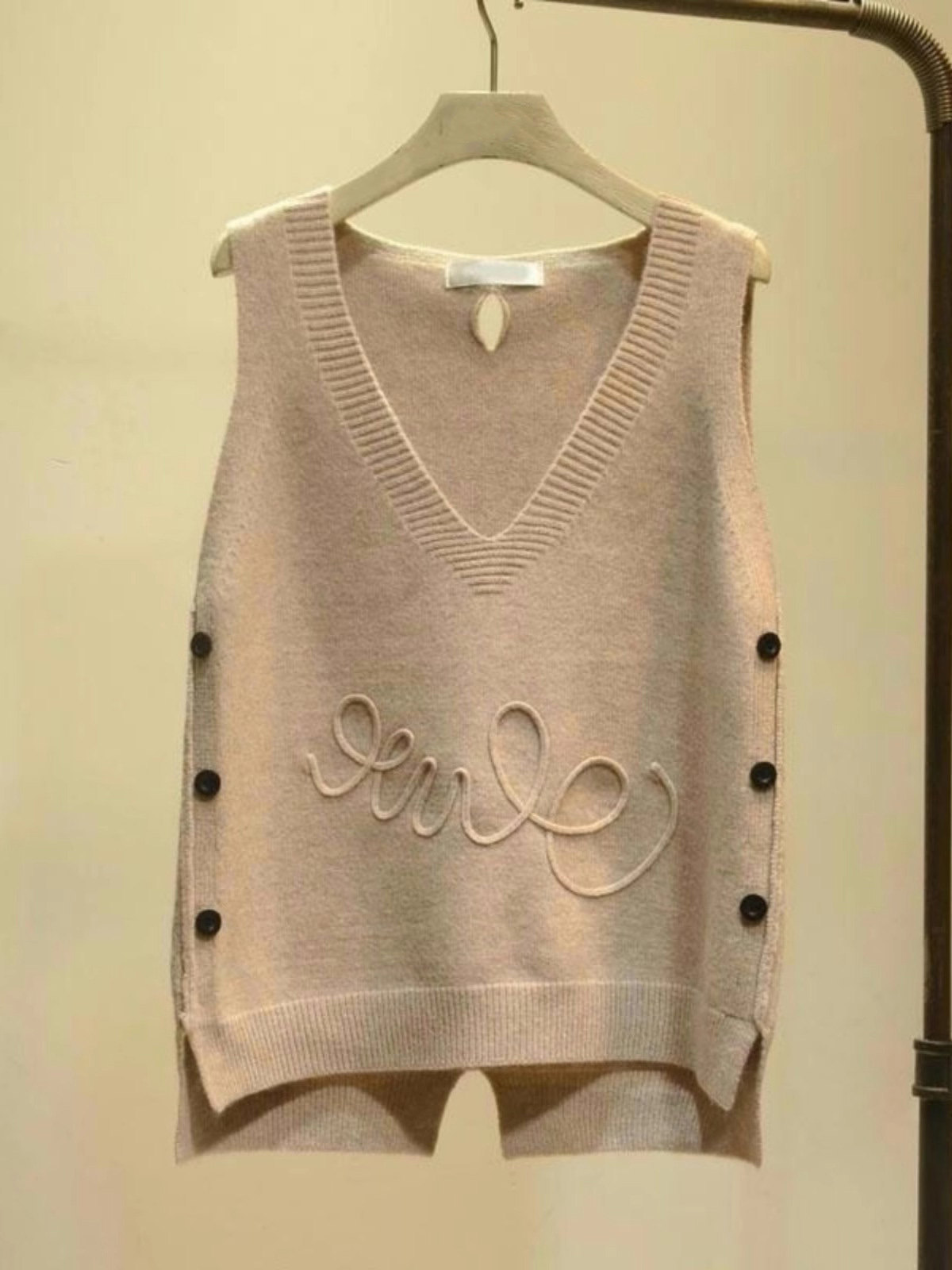 针织马甲女秋冬2025新款外穿宽松慵懒风坎肩v领毛衣马夹背心上衣