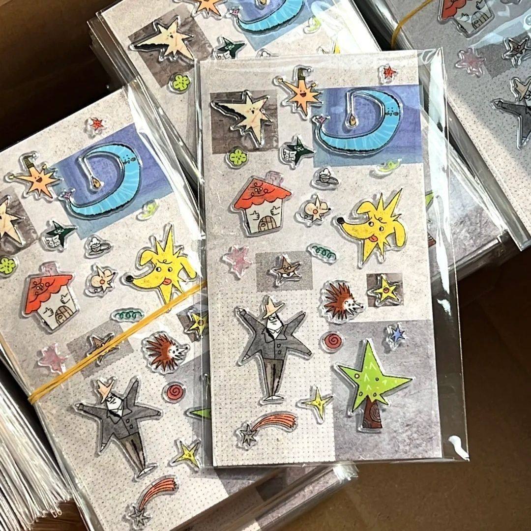 ins风可爱星星韩国艺术家插画果冻贴纸高颜值diy手账手机壳耳机,彩妆/香水/美妆工具,美甲工具,淘宝优惠券,粉丝福利购,淘宝优惠卷