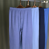 男士 加肥加大码 纯棉爸爸衬裤 线裤 秋冬保暖 棉毛裤 中老年人全棉秋裤