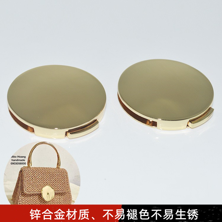 包包锁扣圆形包包装饰锁包配件金属扣包锁扣五金包包锁扣零件按锁