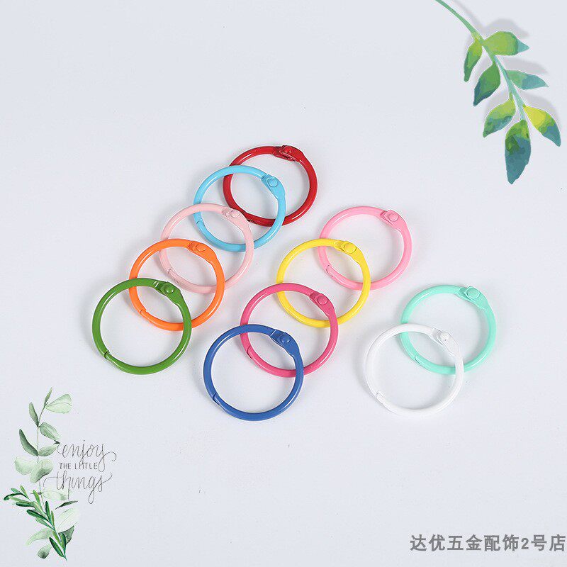 COLOR KEY RING SPRAY PAINT OPEN RING MOVABLE RING MOVABLE RING CARD RING MOVABLE PAGE BAG ACCESSORIES HARDWARE ACCESSORIES BUCKLE