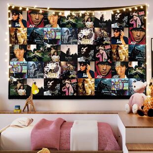 周杰伦明星粉丝应援背景挂布学生房间卧室宿舍出租屋装饰布置墙布