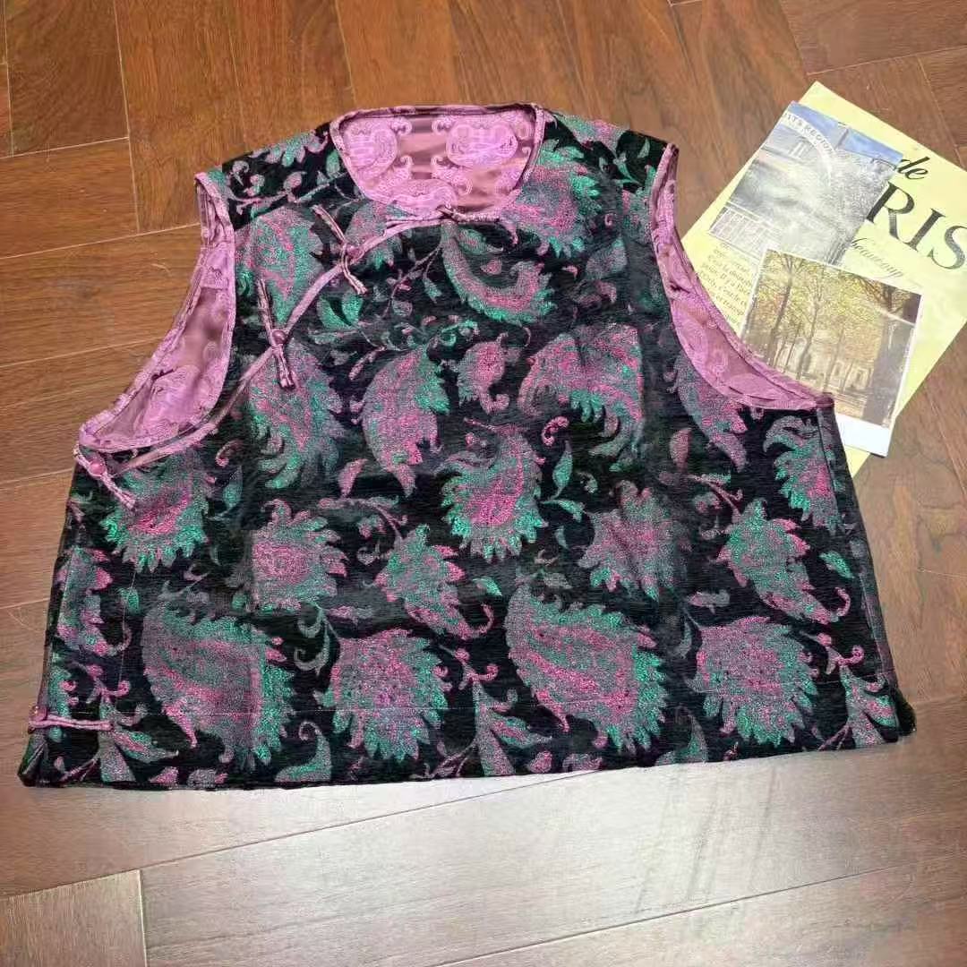 欧洲站2025秋季女时尚圆领马甲